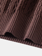 Geometric Jacquard Knit Polo