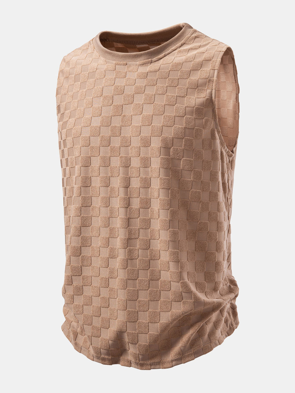 Checkerboard Jacquard Tank Top