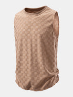 Checkerboard Jacquard Tank Top