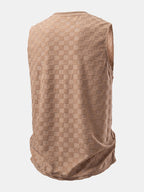 Checkerboard Jacquard Tank Top