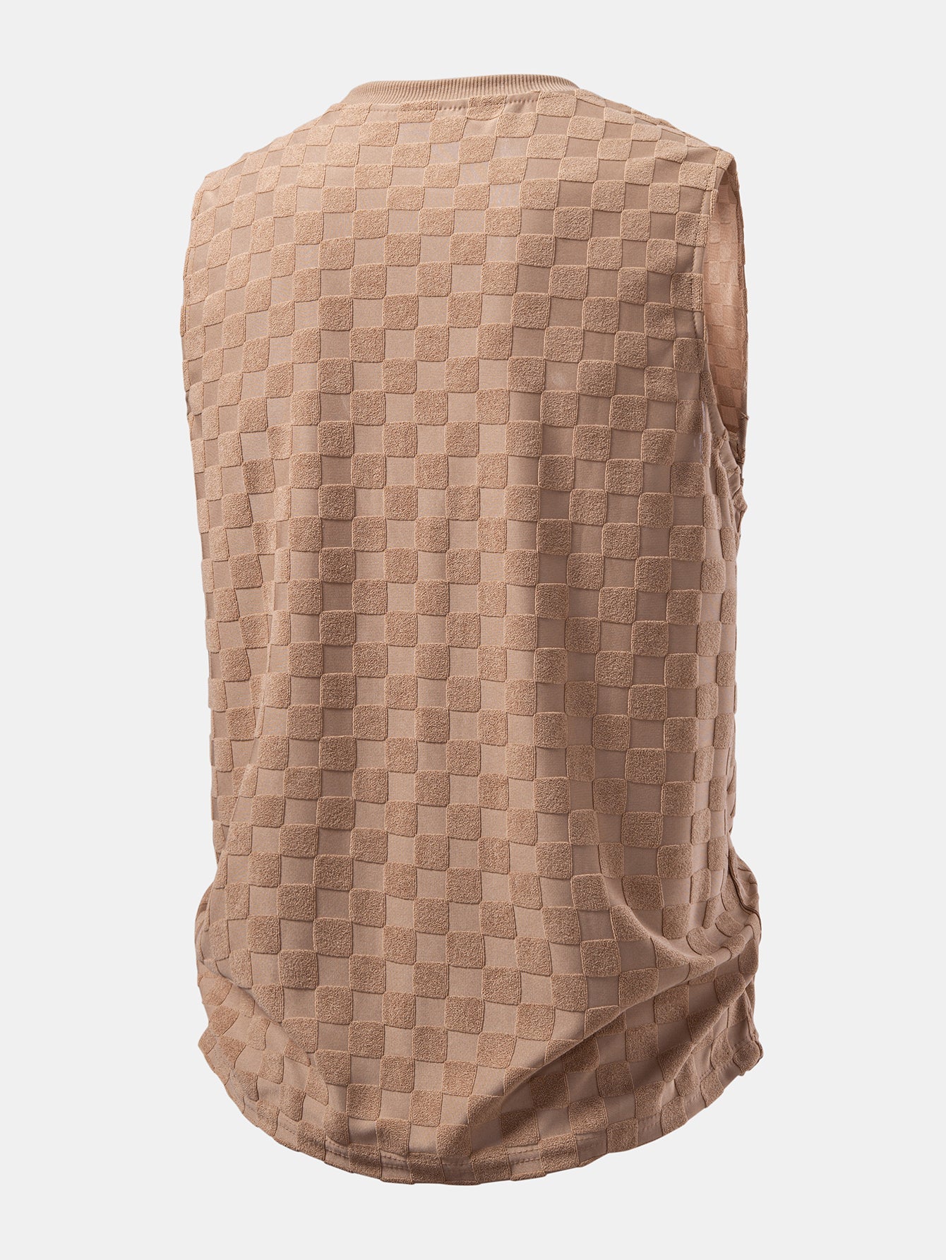 Checkerboard Jacquard Tank Top