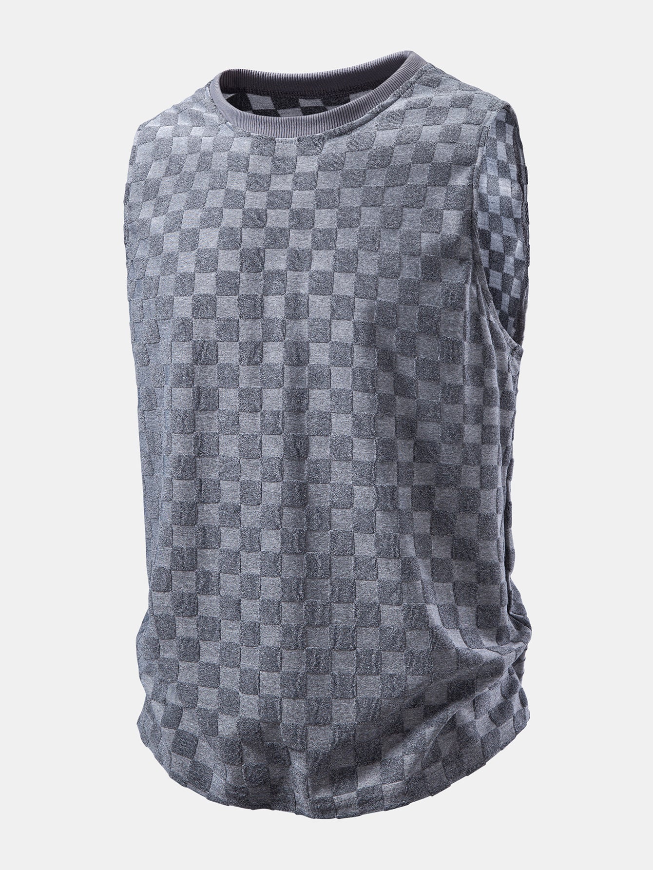Checkerboard Jacquard Tank Top