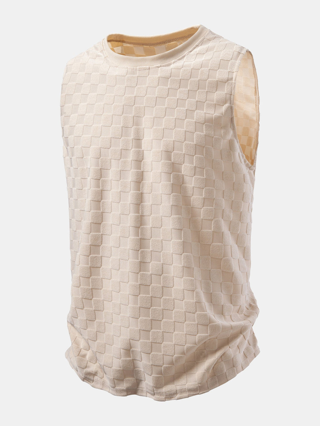 Checkerboard Jacquard Tank Top