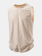 Checkerboard Jacquard Tank Top