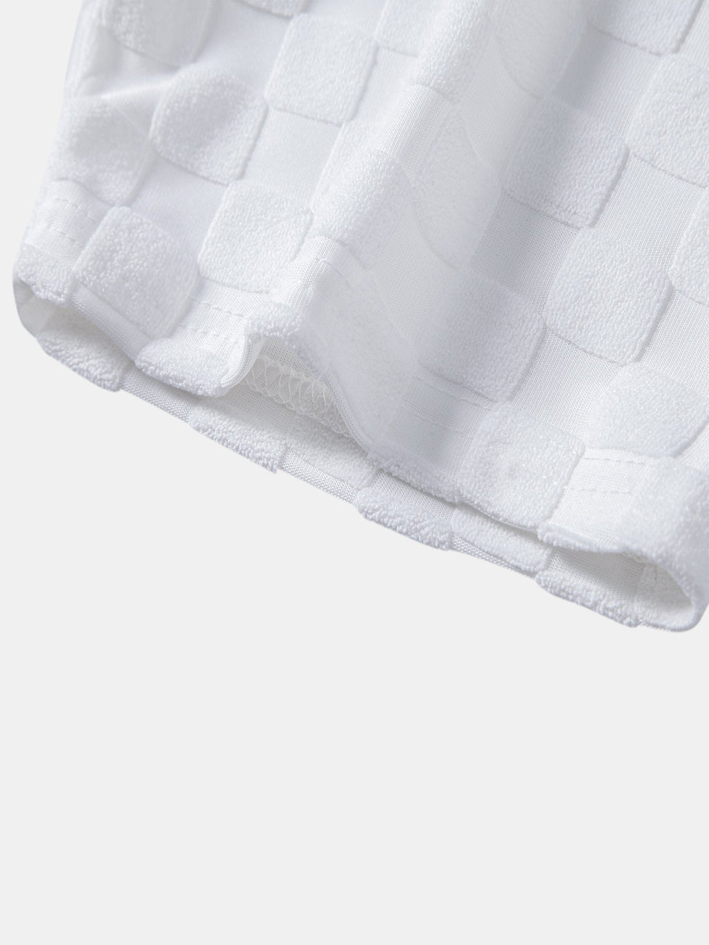 Relax Fit Checkerboard Jacquard  T-Shirt