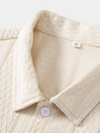 Geometric Jacquard Button Up Shirt