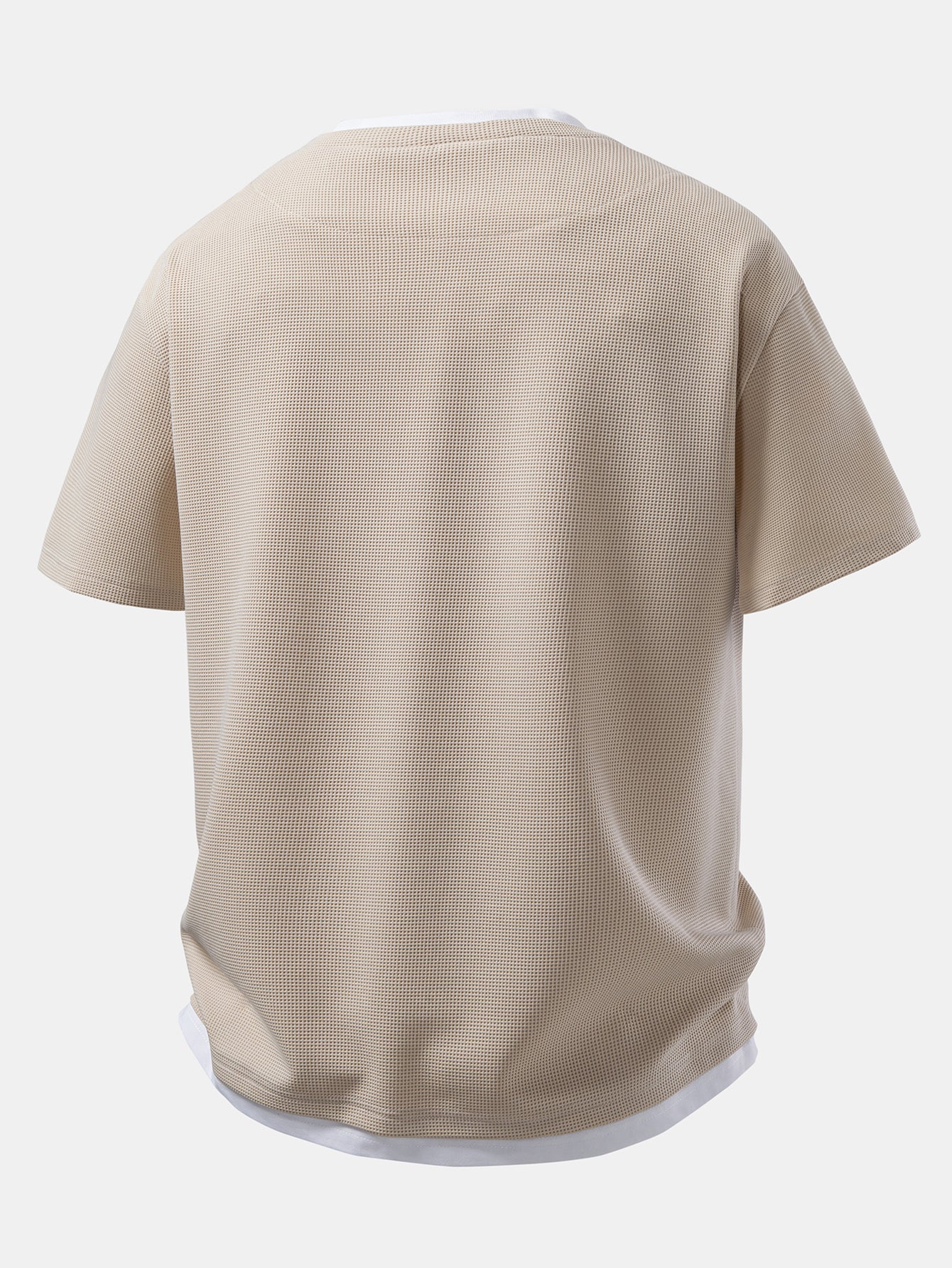 2 In 1 Waffle Notched Collar T-Shirt & 7" Shorts Set