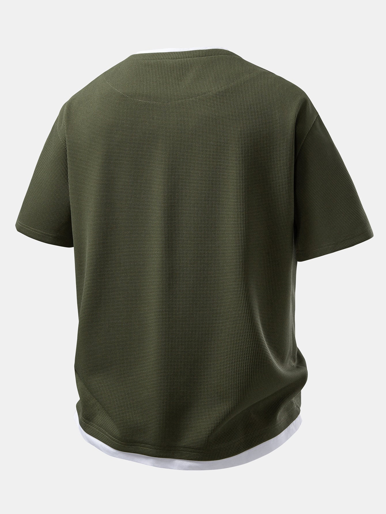 2 In 1 Waffle Notched Collar T-Shirt & 7" Shorts Set