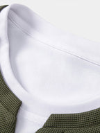 2 In 1 Waffle Notched Collar T-Shirt & 7" Shorts Set