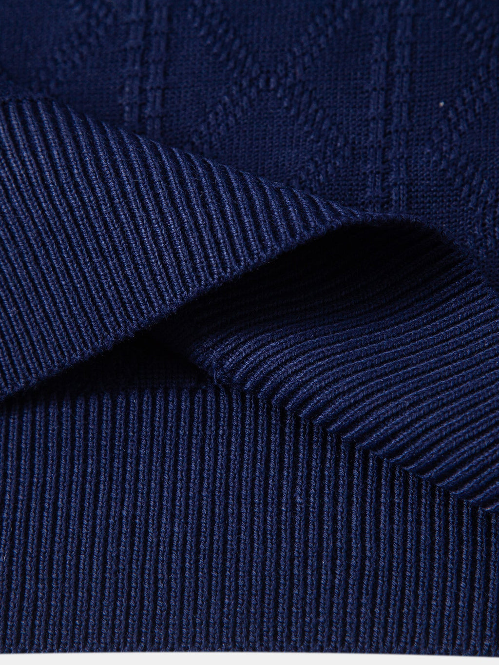 Contrast Geometric Jacquard Knit T-Shirt