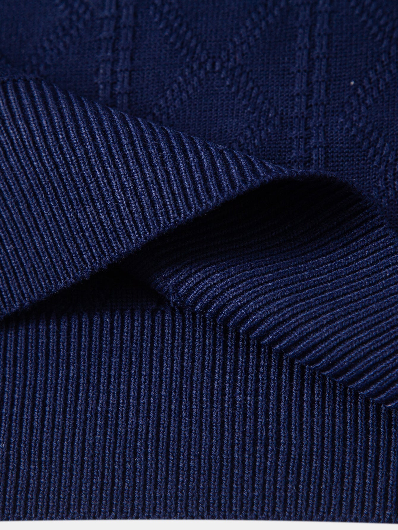 Contrast Geometric Jacquard Knit T-Shirt