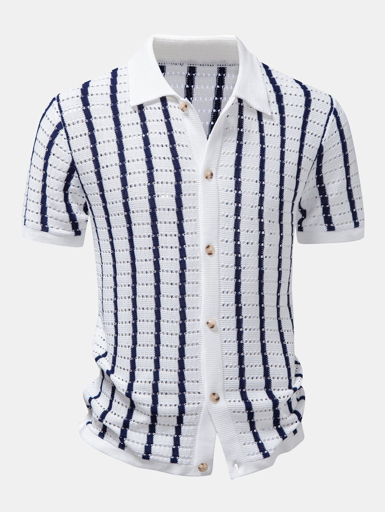 Stripe Open Knit Shirt
