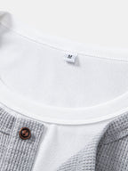 2 In 1 Waffle Henley Shirt