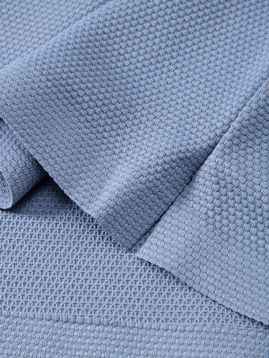 Pineapple Textured Zipper Polo
