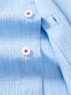 Crinkled Textured Button Down Shirt