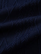 Contrast Geometry Jacquard Knit Polo & Slim Fit Tapered Trousers