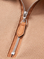 Textured Zipper Polo