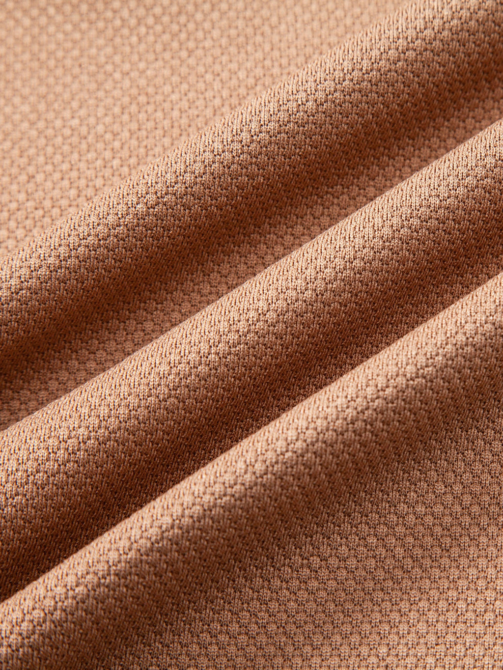 Textured Zipper Polo