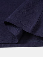 Contrast Trim Zipper Polo