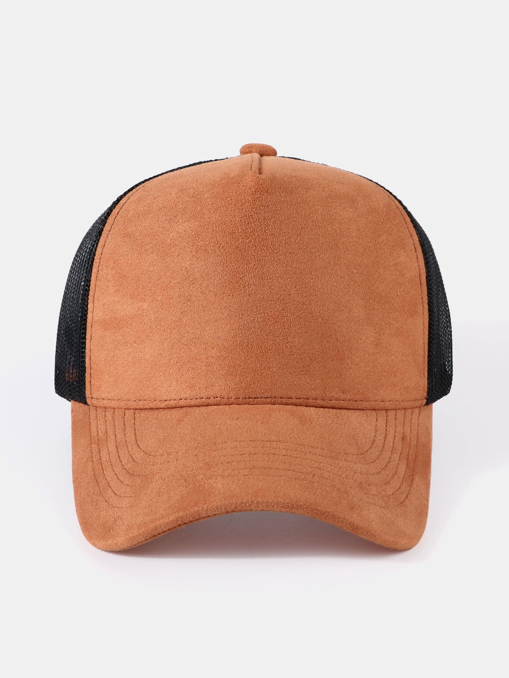 Vintage Faux Suede Mesh Trucker Hat