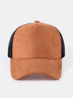 Vintage Faux Suede Mesh Trucker Hat