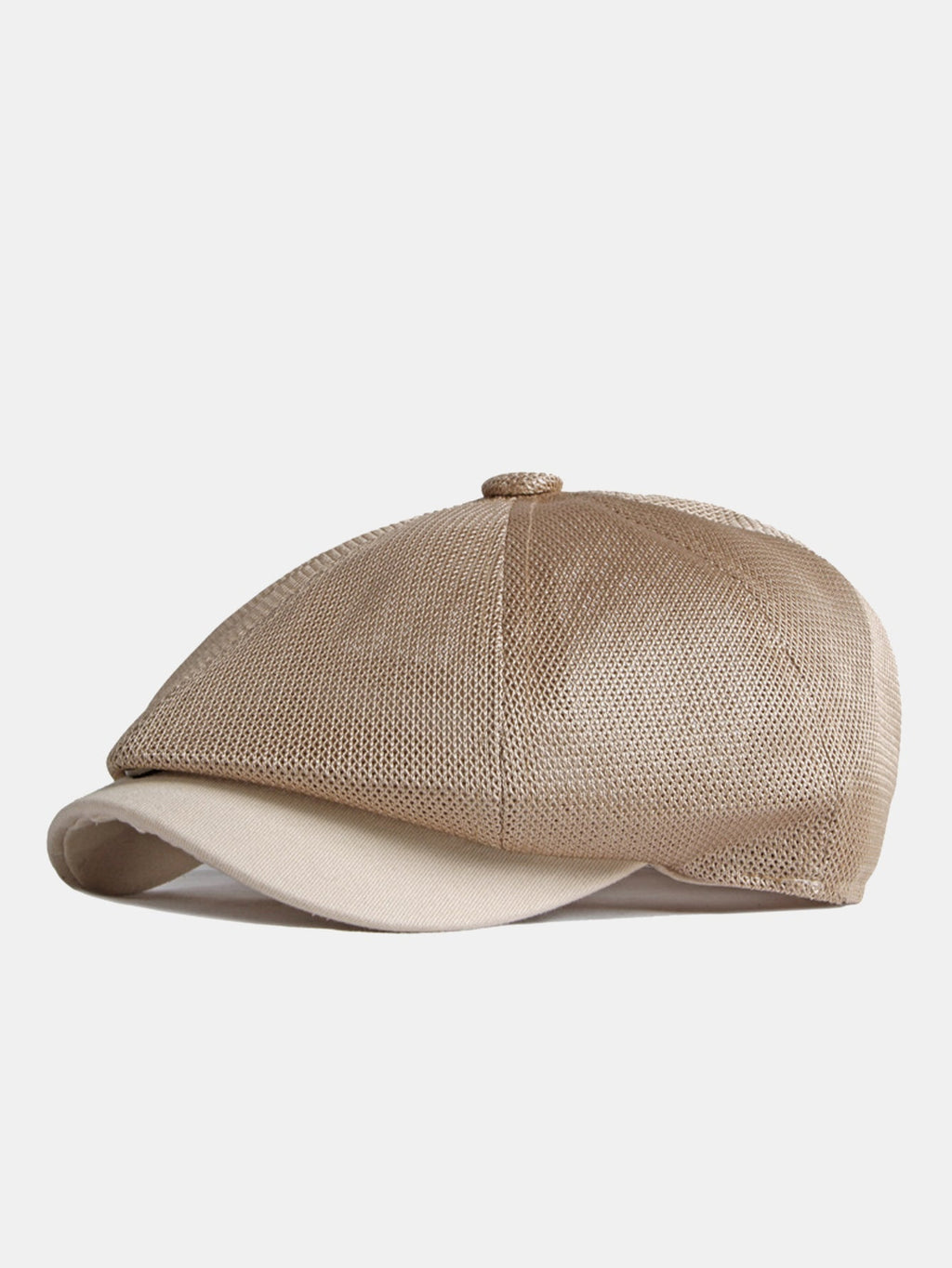 Ultra Breathable Full Mesh Ivy Cap | Quick Dry Cooling Six-Panel Crown Contrast Short Brim Lightweight Summer Gatsby Driving Flat Hat
